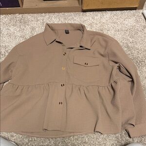 Brown Button-Up Shirt